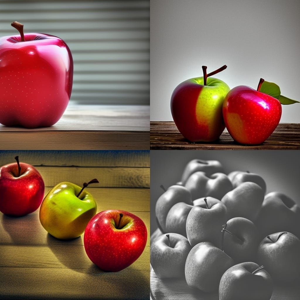 Hyperrealistic Glass Apples in High Definition
