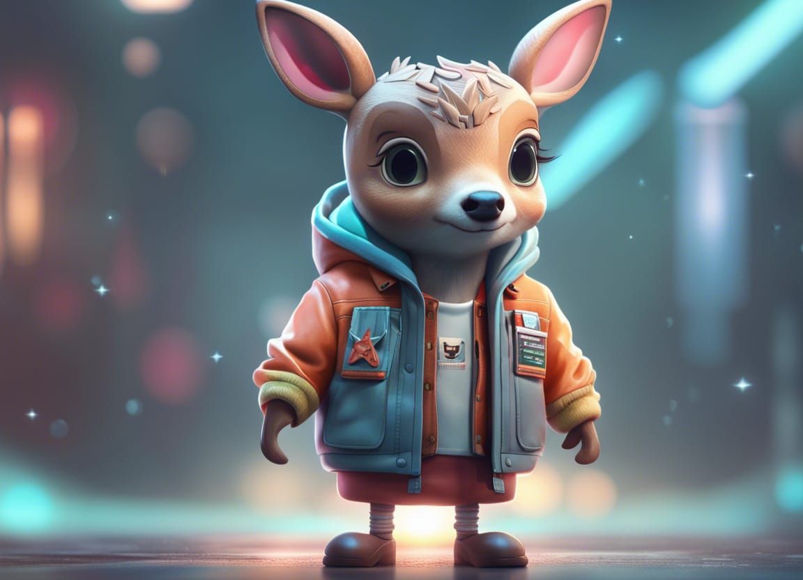 Adorable Deer as Marty McFly in the Future