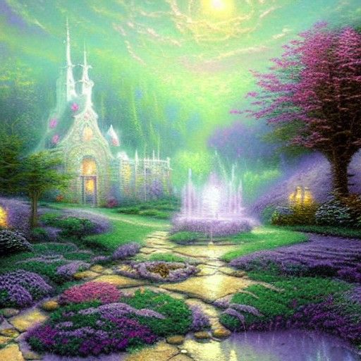 Ethereal Spellbook in a Hyperdetailed Fantasy Landscape