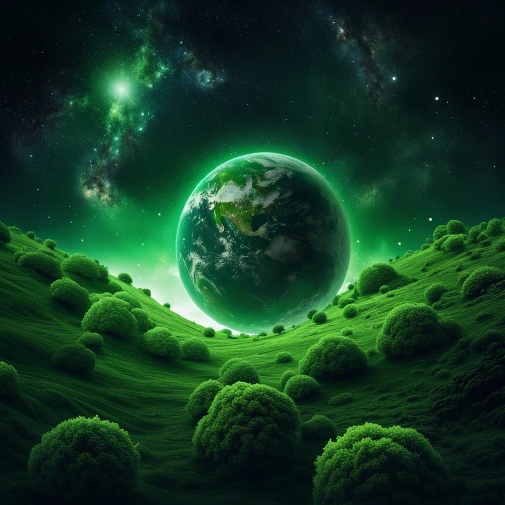 Exoplanet: A Verdant World in a Distant Galaxy