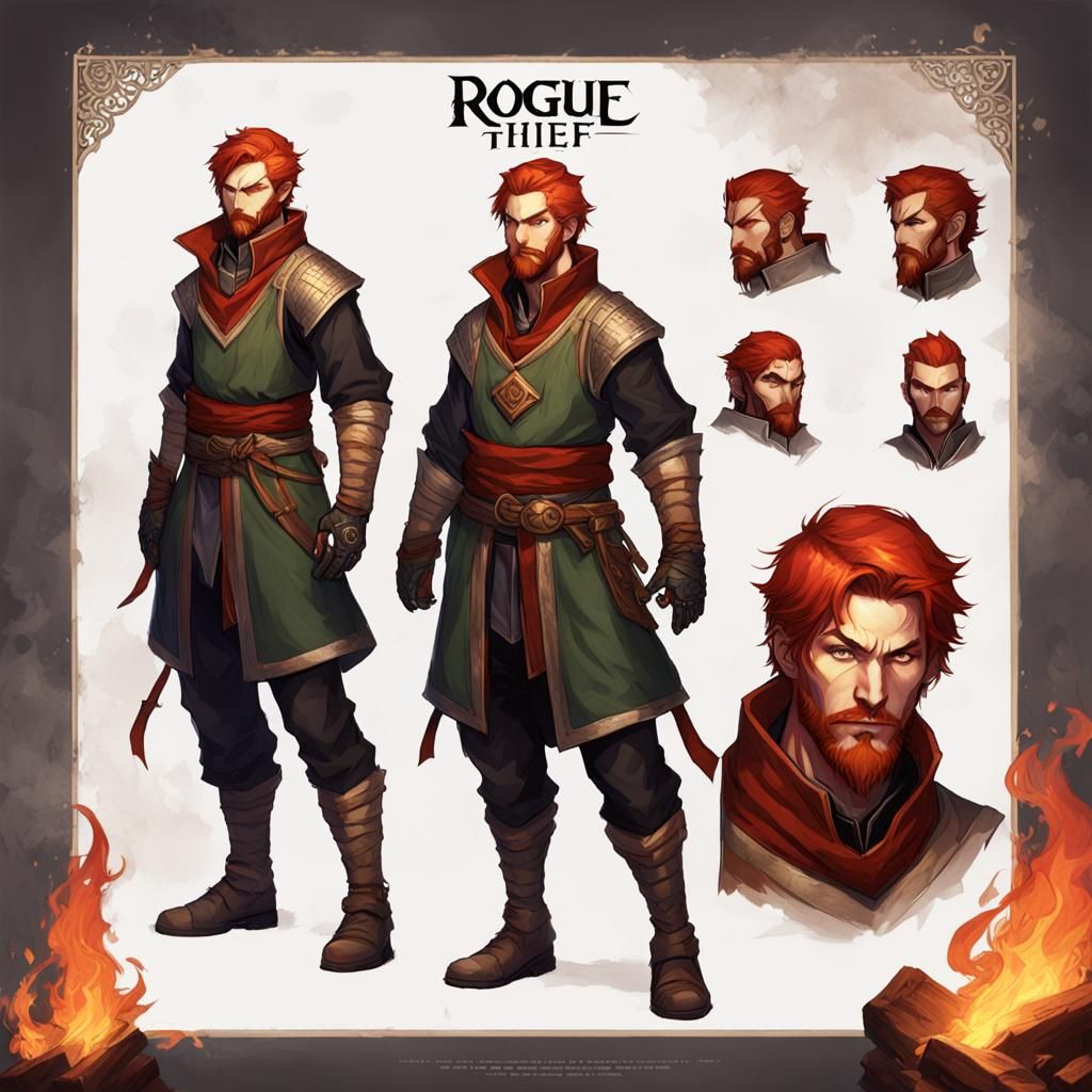 Gensai Rogue Mage Character Concept Art