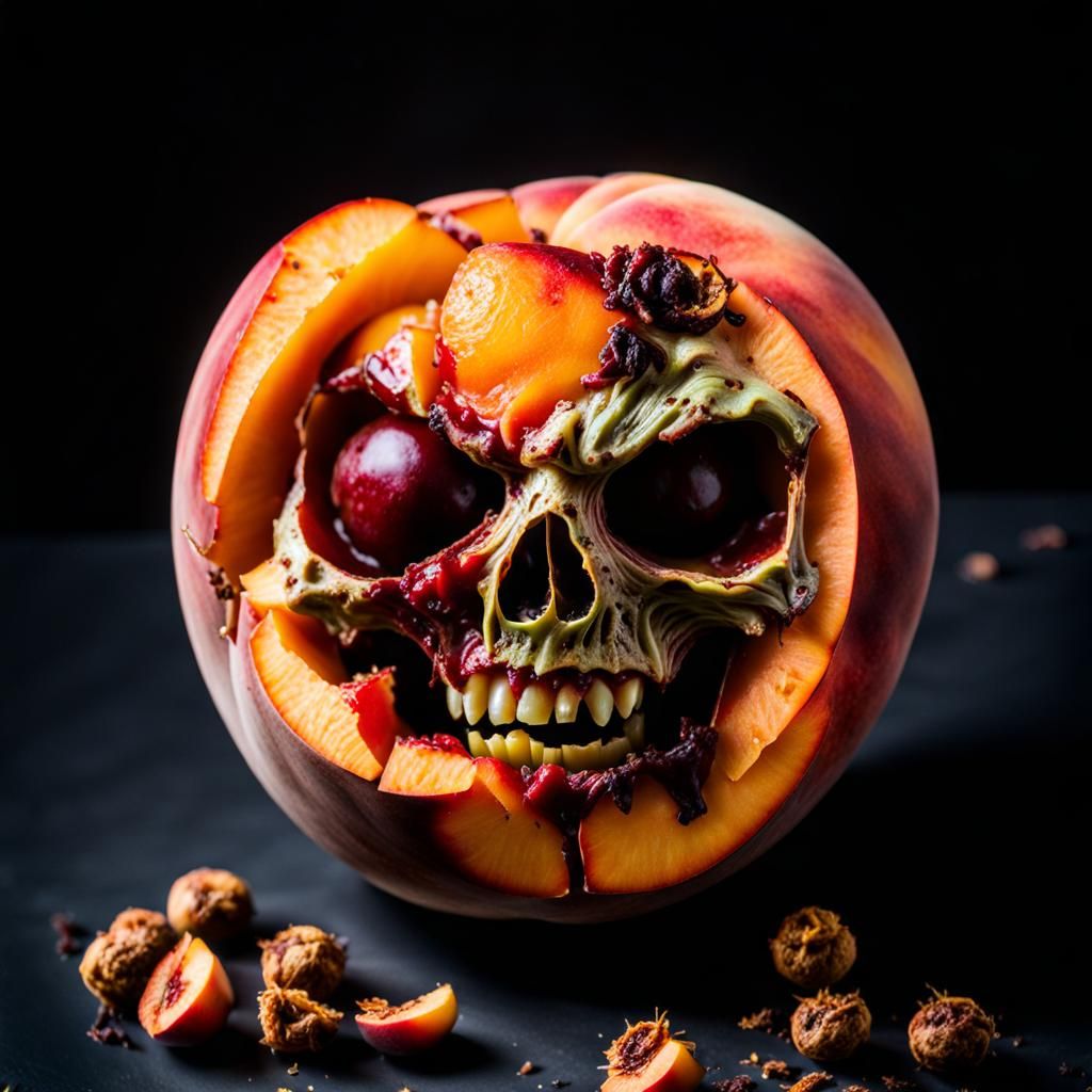 Rotting peach zombie