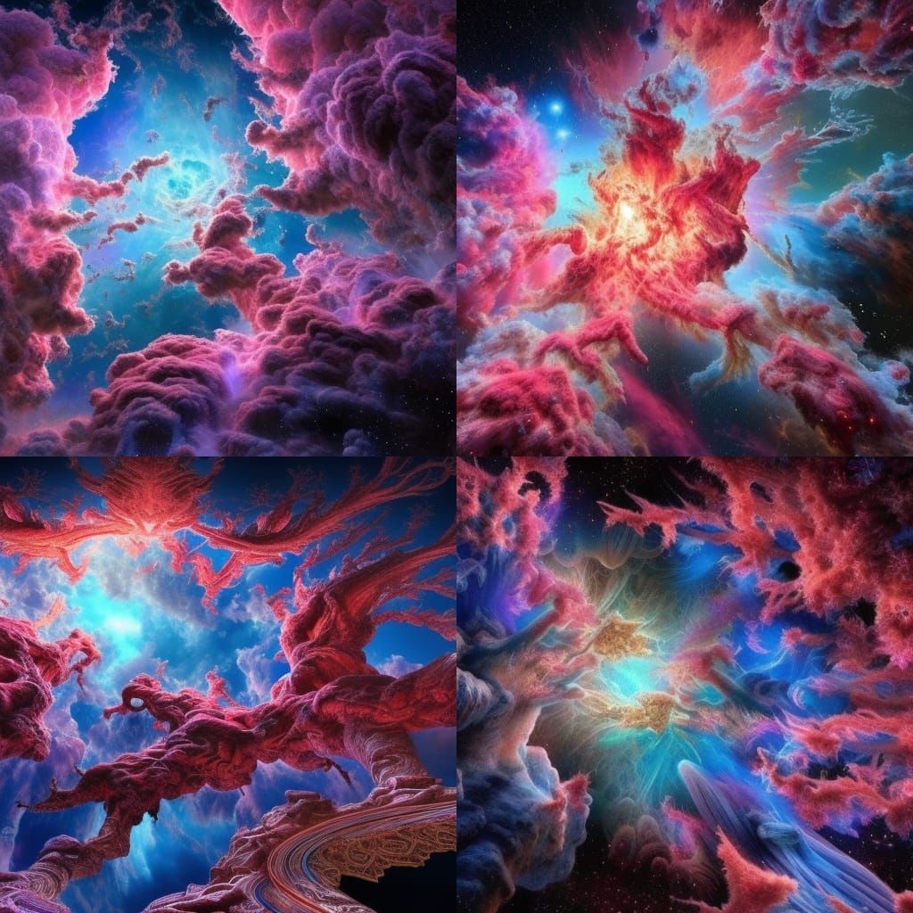 Epic World Tree Nebula in Hyperrealism