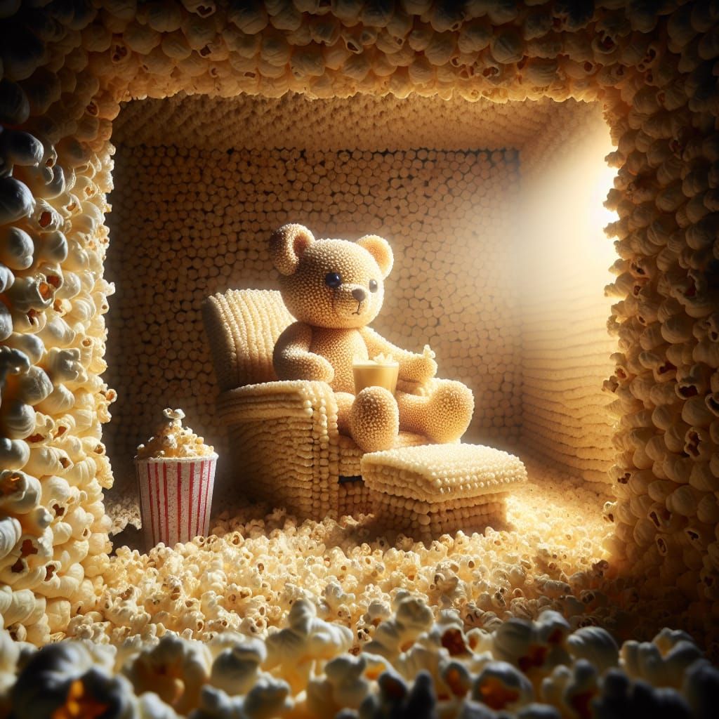 A popcorn diorama
