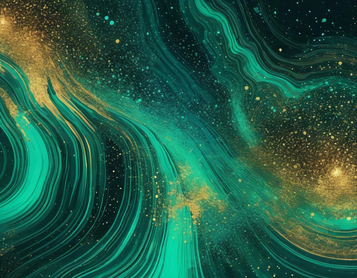 Ethereal Abstract Art with Aurora Effect