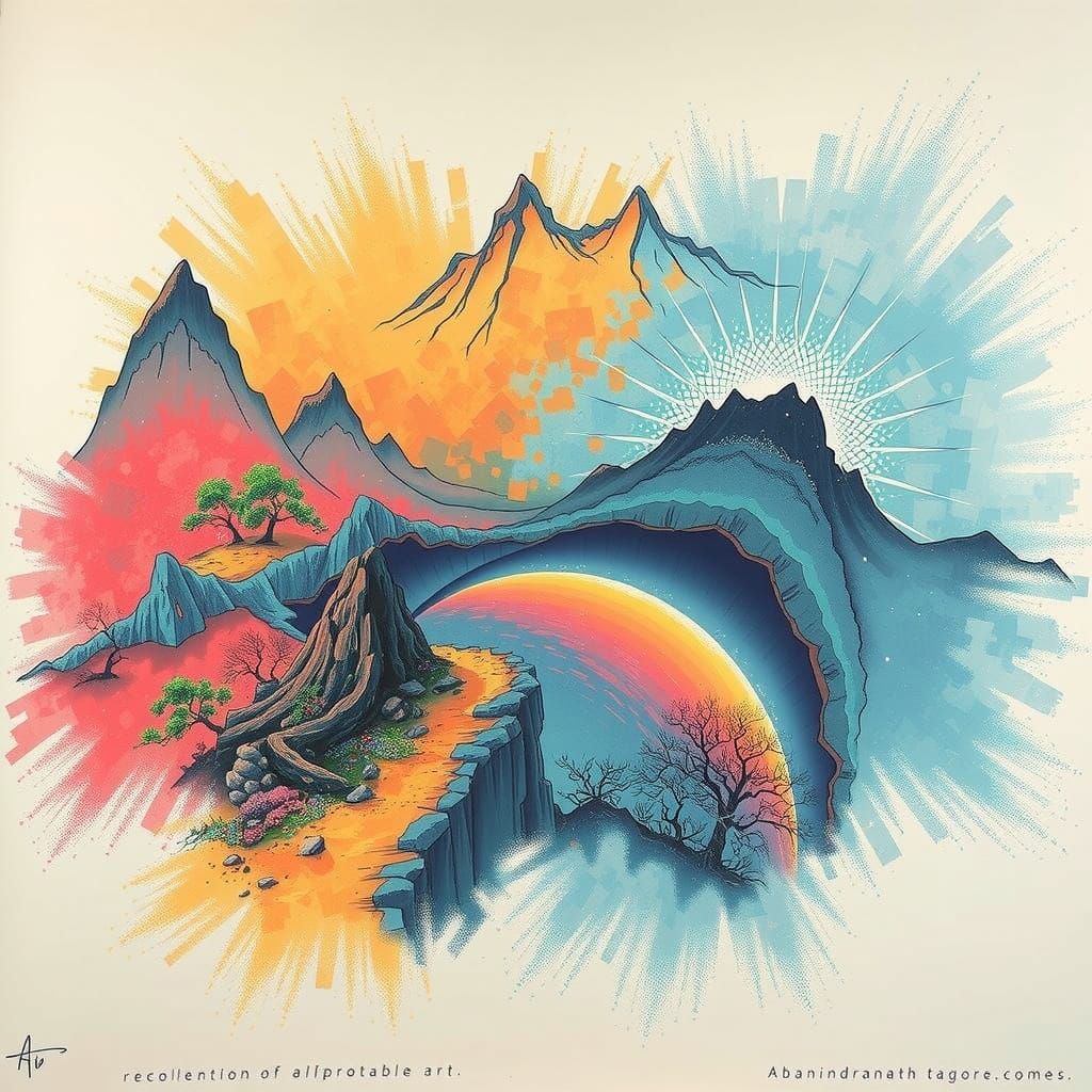 Nature's harmony painted in golden light