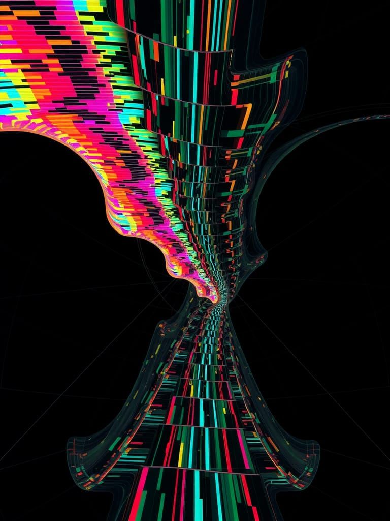 Corrupted Visualization of an Evolving Digital Network