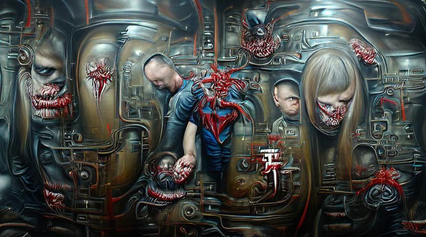 Sinister Trauma Painting in Digital Art Style