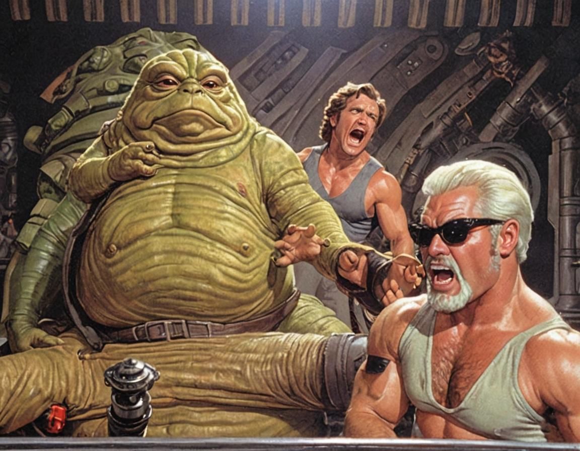 Scott Steiner Shocks Jabba in Return of the Jedi