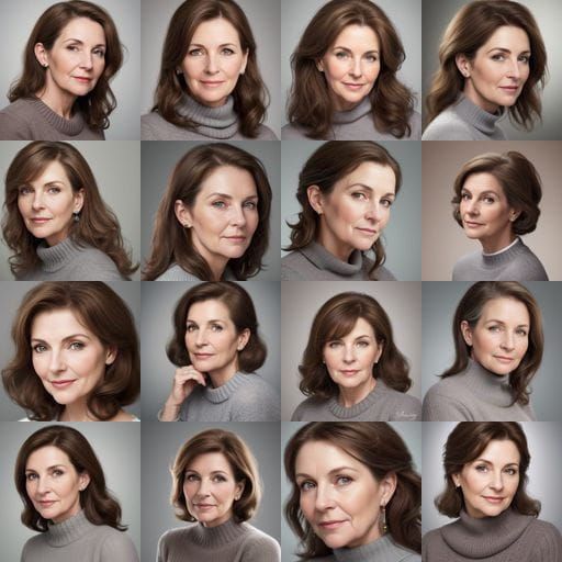 Elegant Woman in Passport Photo Style