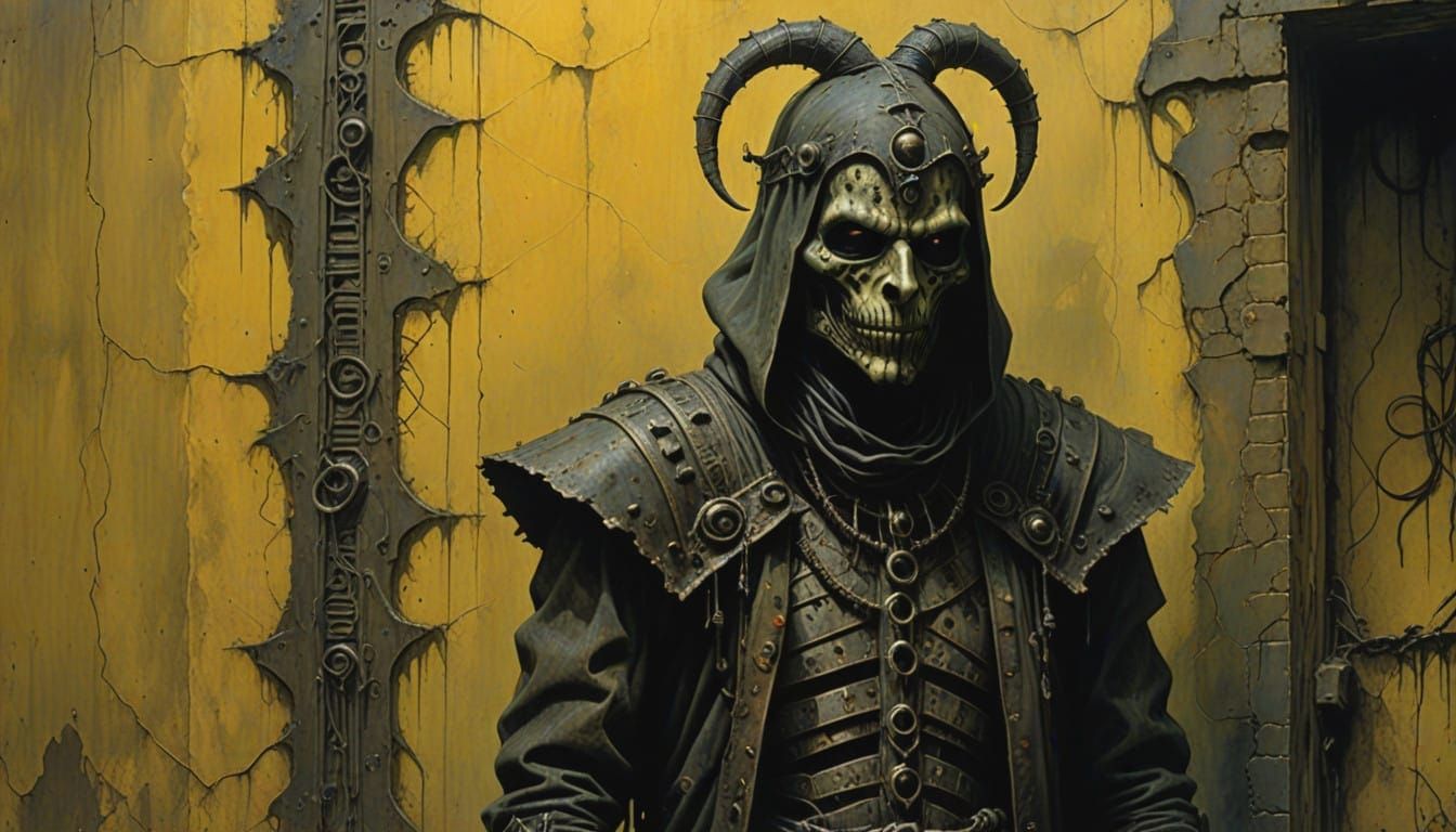 Post-Apocalyptic Jester with Snake Eyes