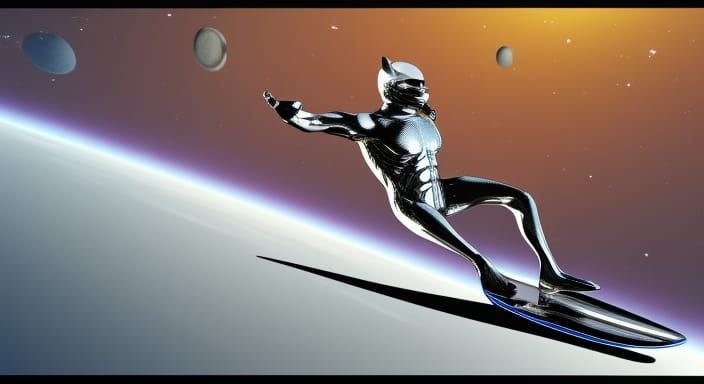 Silver Surfer Takes Flight: A Cosmic Journey
