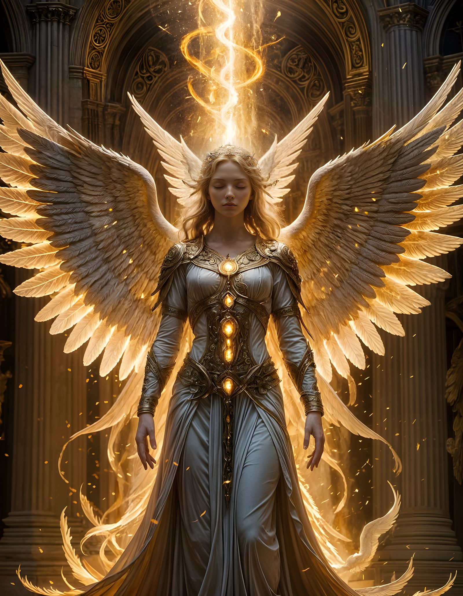 Fiery Seraphim Angel of God's Throne