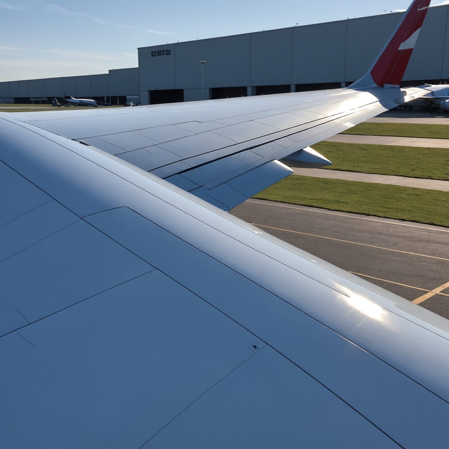 Realistic Aircraft Wing Close-up