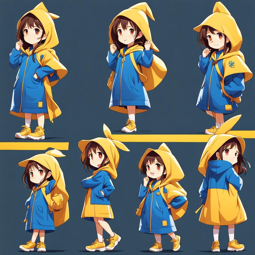 Pixar Style Little Girl Character Poses