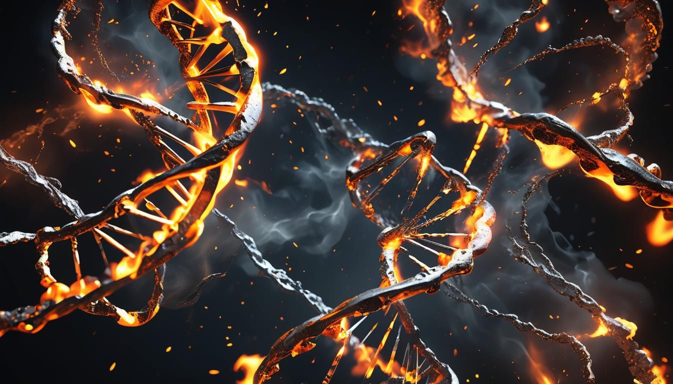Dramatic Molten Metal DNA Helix with Sparks