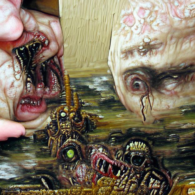 Detailed Painting of Abject Horror