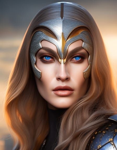 Beautiful Norse Goddess of Winter: Watercolor Portrait