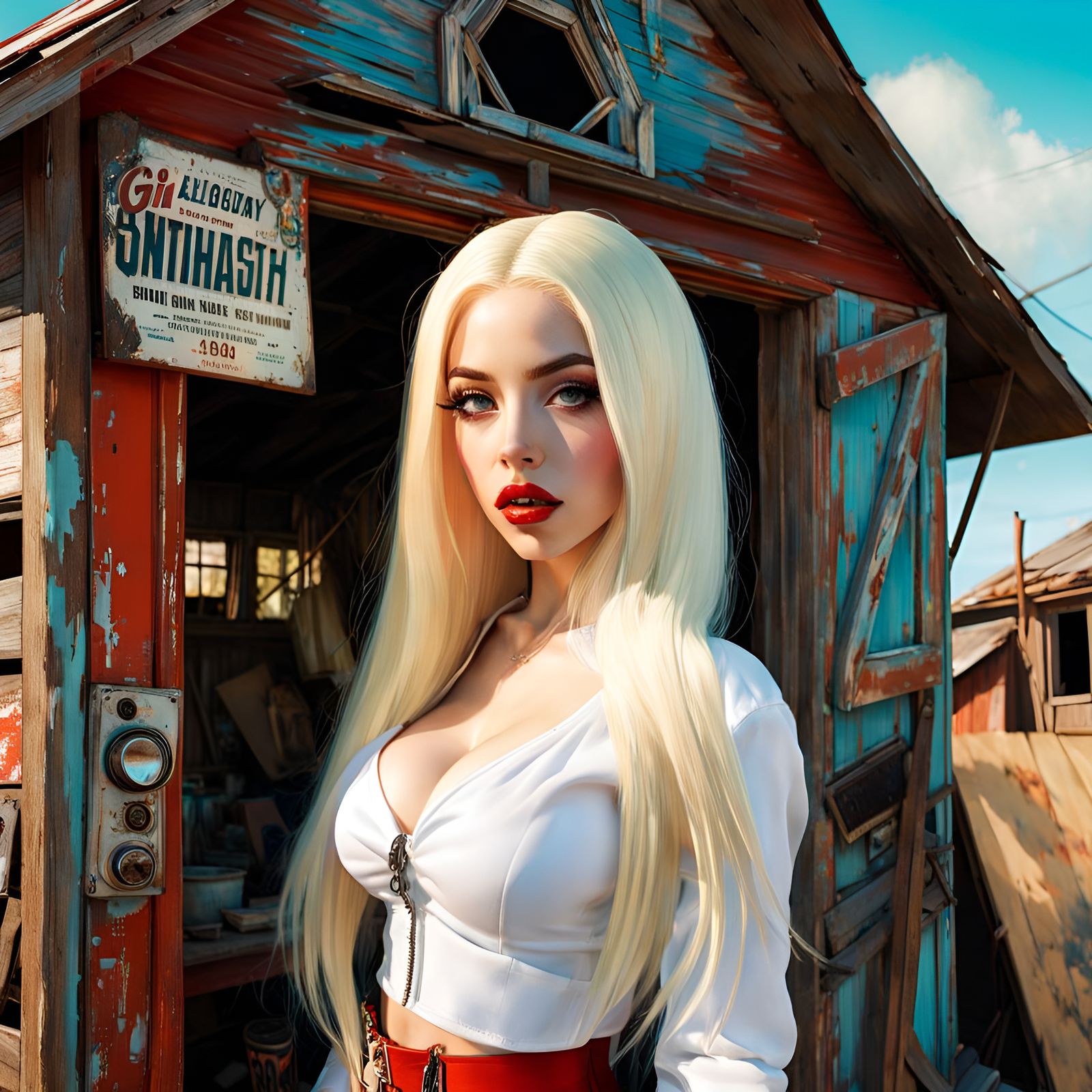 Glamorous Woman Portrait in Pop Art Style