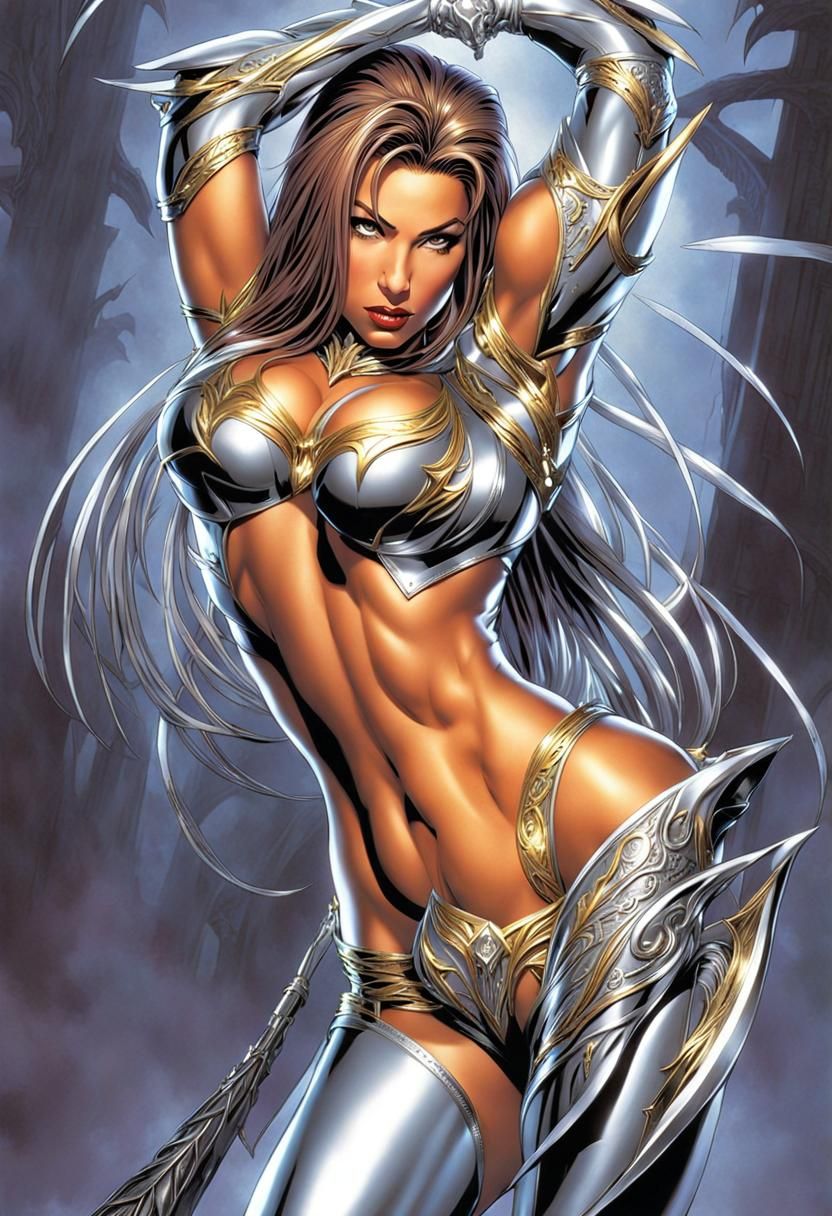 Anime-Style Witchblade with Liquid Metal Armor