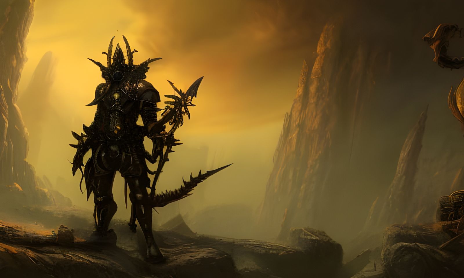 Armored Dog: Detailed Matte Painting