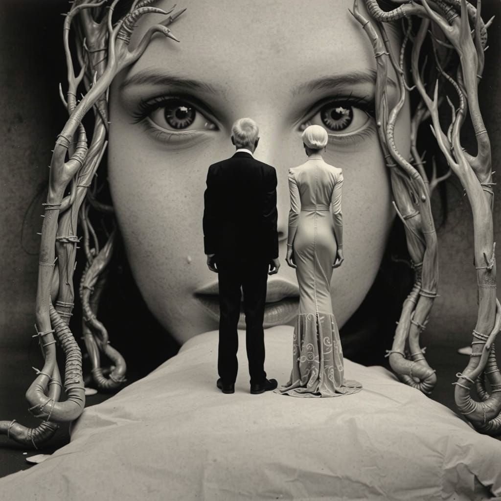 Disturbing Marriage Proposal: Surreal Fine Art Photo