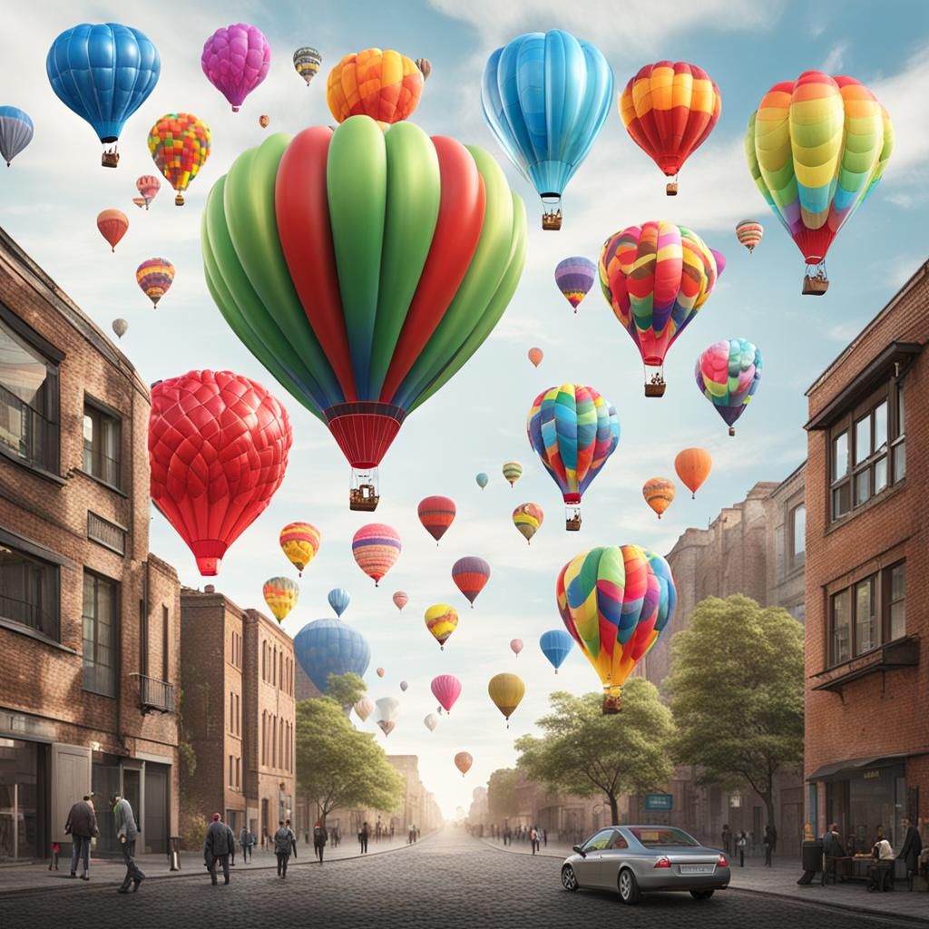 Colorful Funny Shape Hot Air Balloons