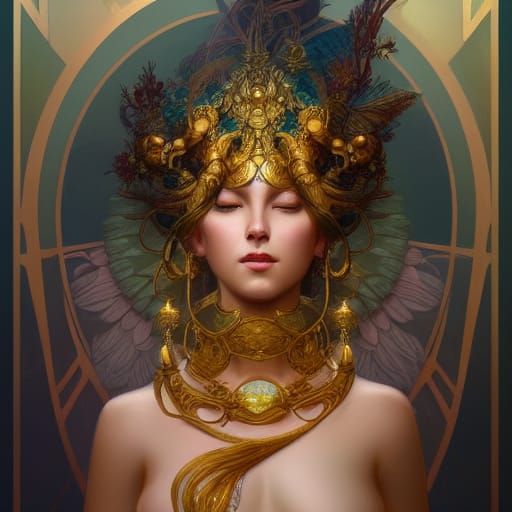 Goddess Portrait in Hyperdetailed Lighting