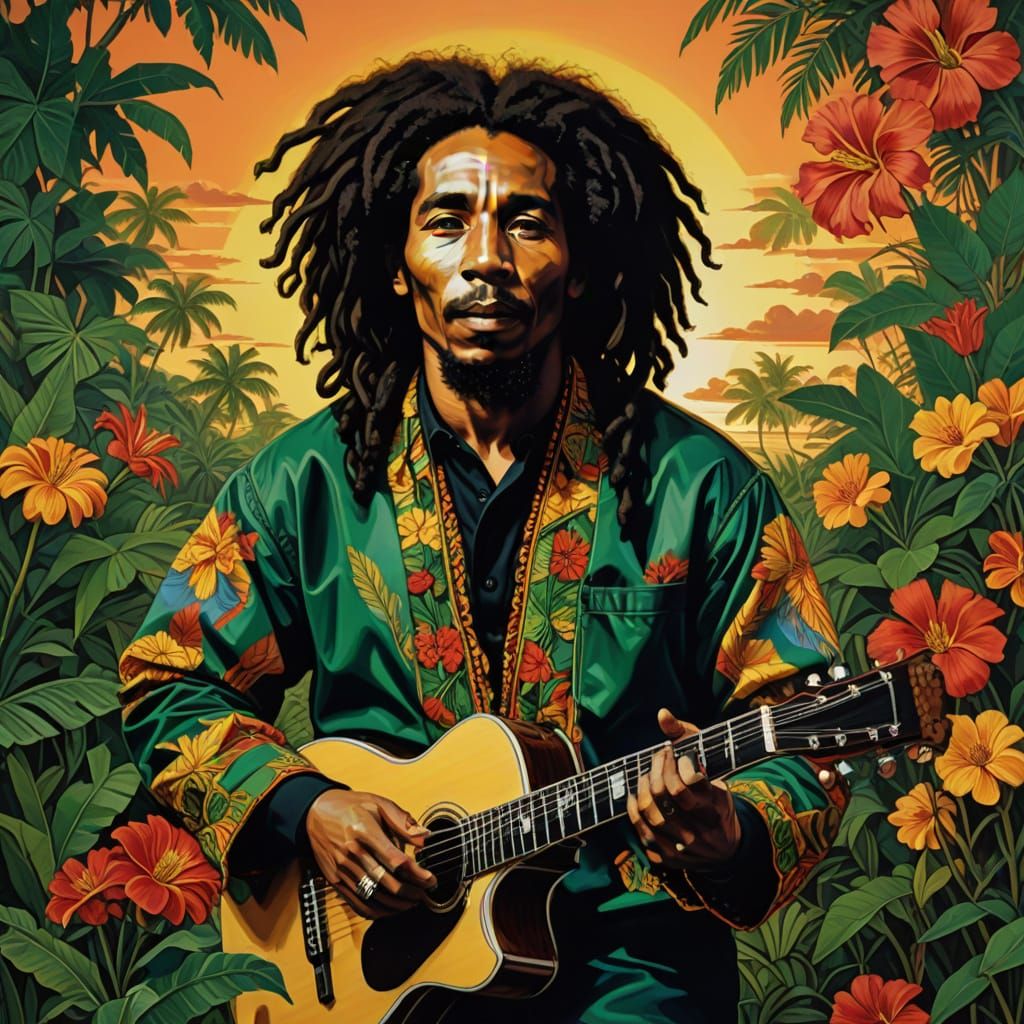 Reggae Icon in Tropical Paradise