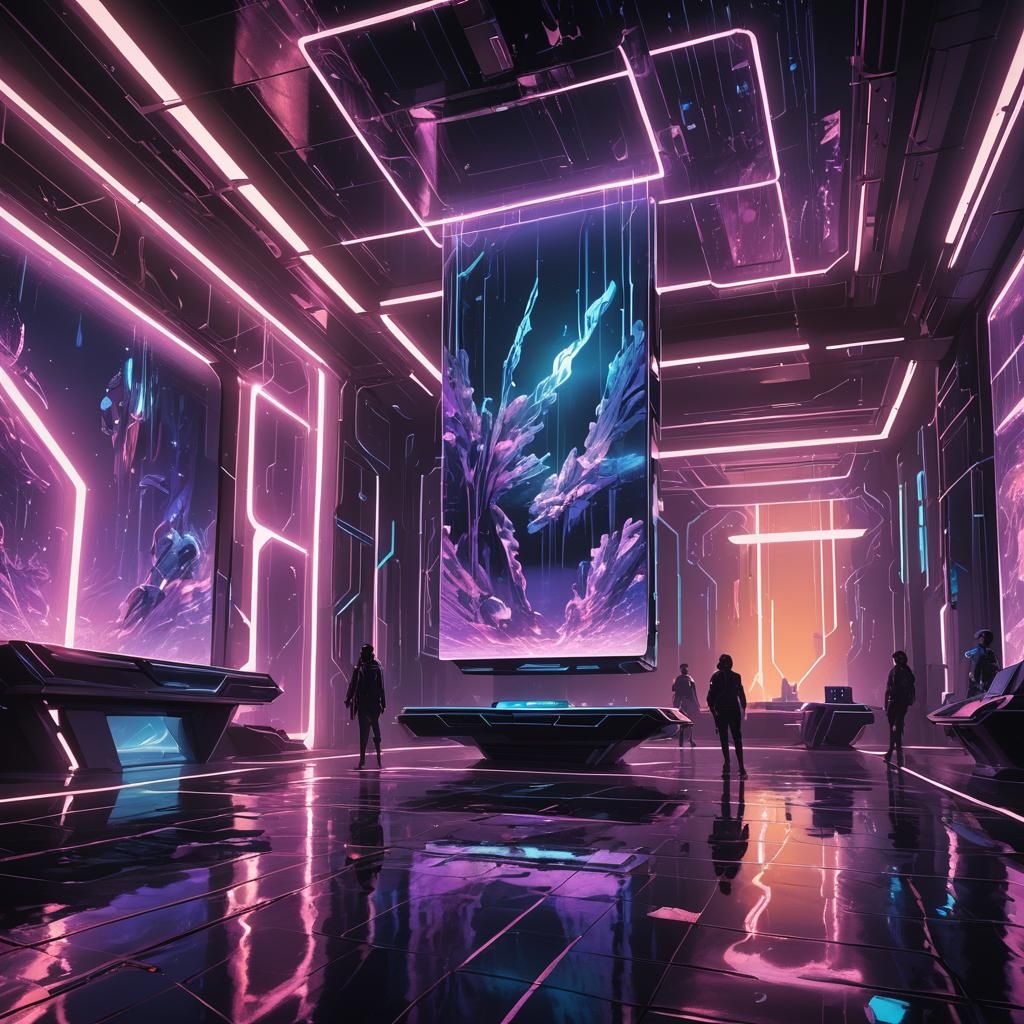 Futuristic Waterscreen TV Concept Art