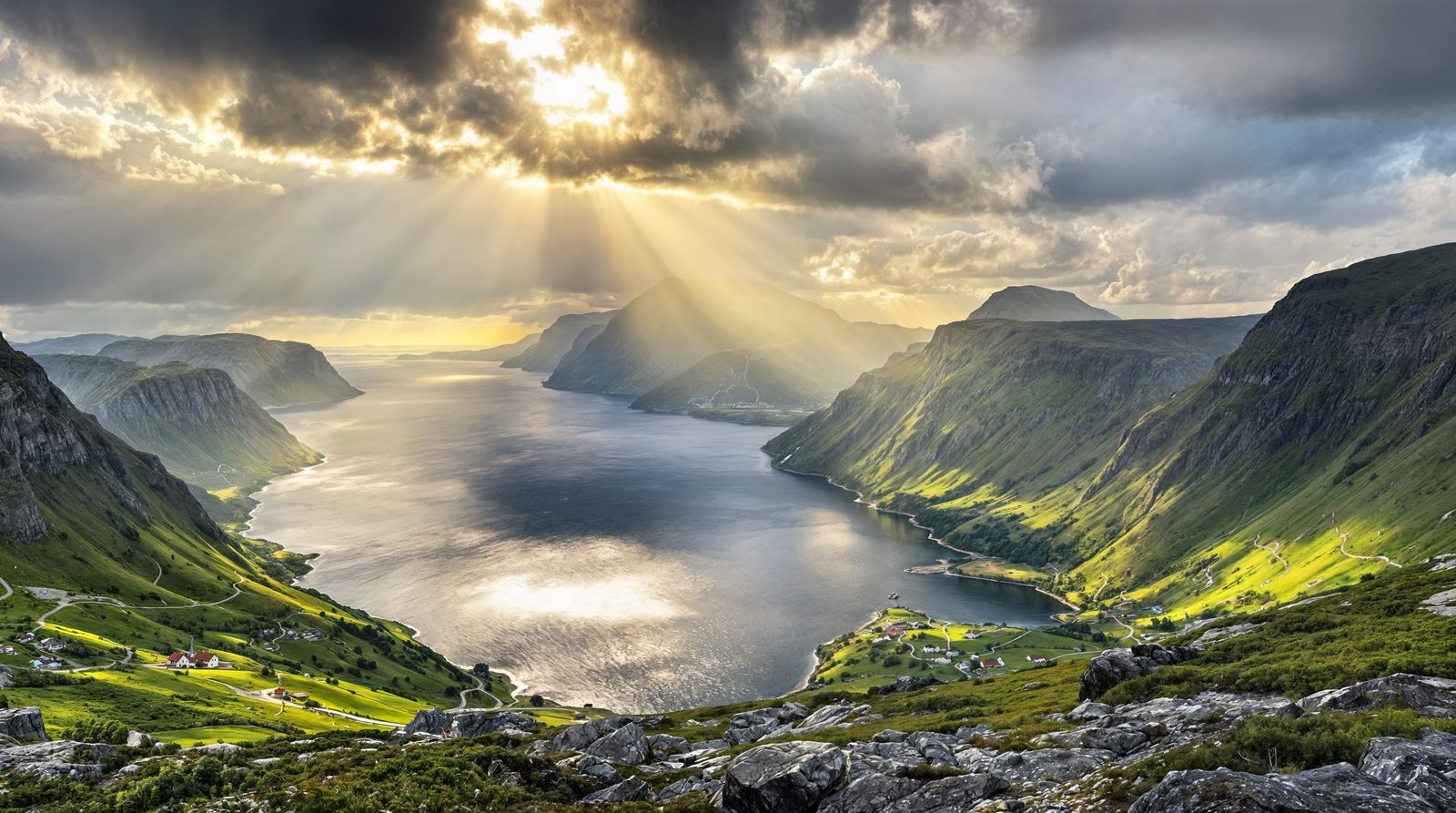 Sunlit Majesty Over Nordfjord