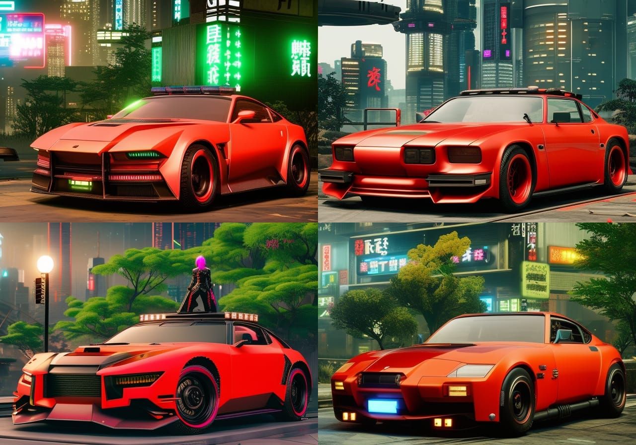 Cyber Samurai in Neon City, Cyberpunk Horror Style