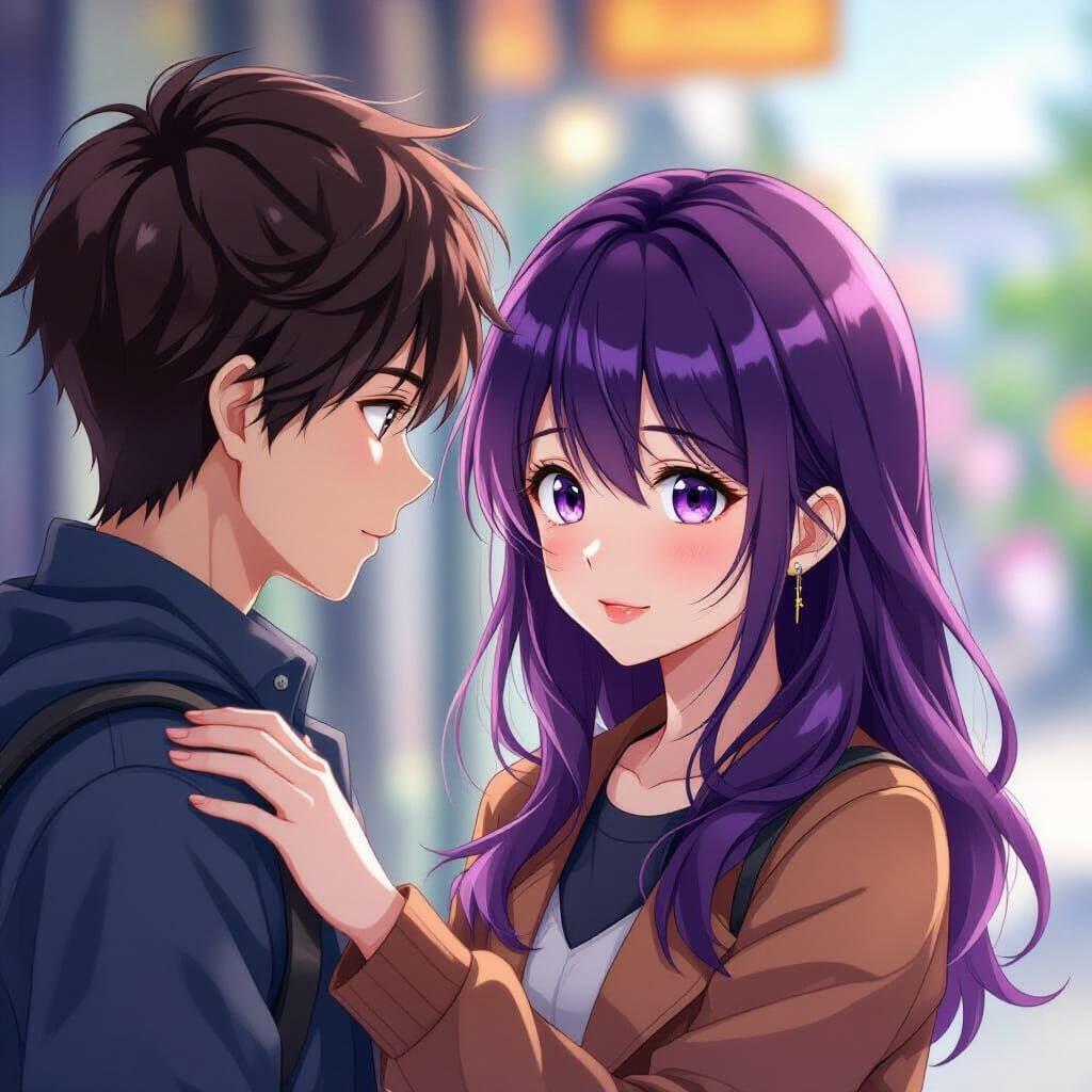 Anime Couple Guided Through Emotional Scene