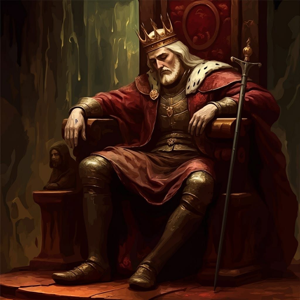 The Weary King in Abstract Fantasy Art