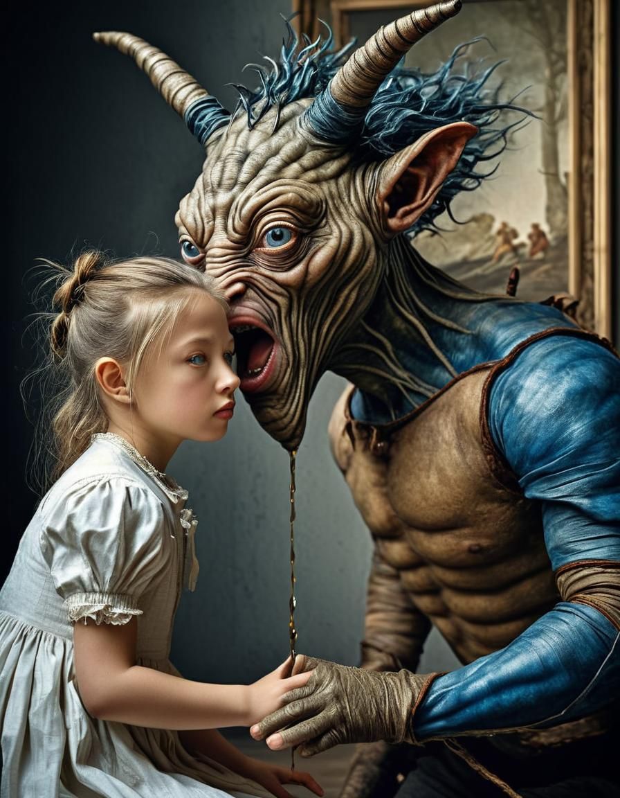 Abstract 17th Century Life in Hyperrealistic Style