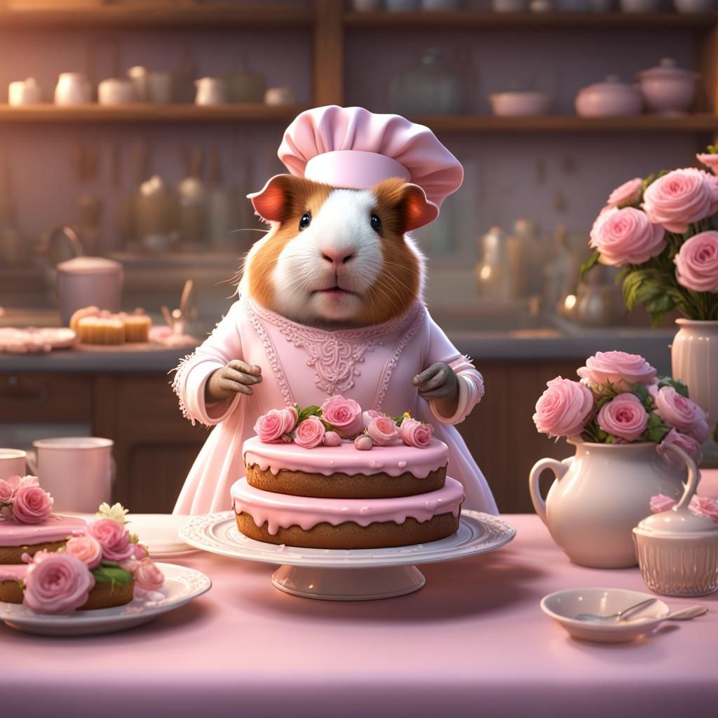 Guinea Pig Baker Creates Wedding Cake