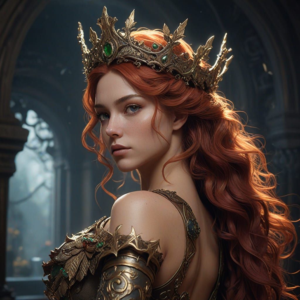 Majestic Sovereign Goddess Radiates Divine Power and Nature'...