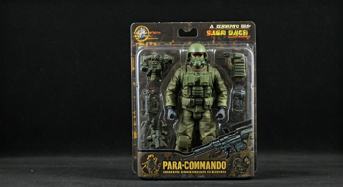 Vintage-Style Action Figure Toy Box