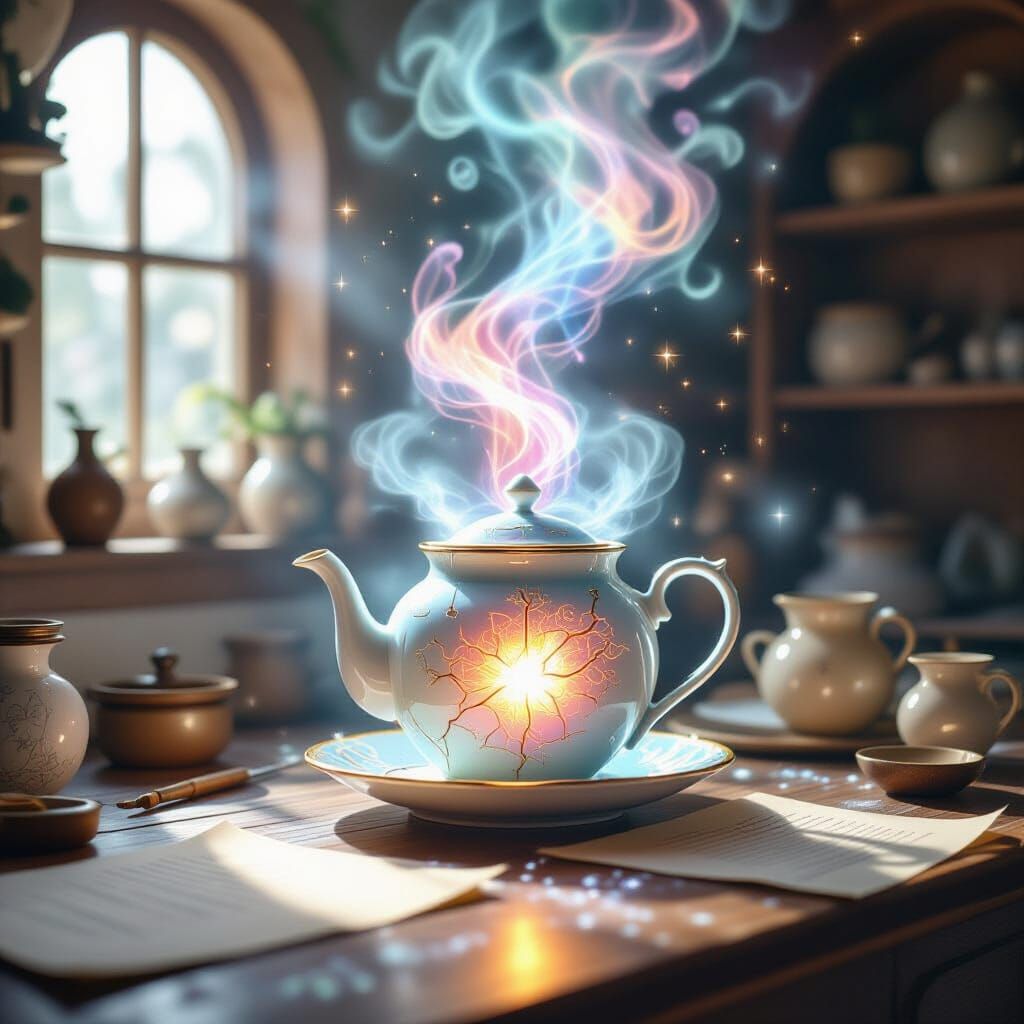 Enchanted Teapot in Celestial Atelier