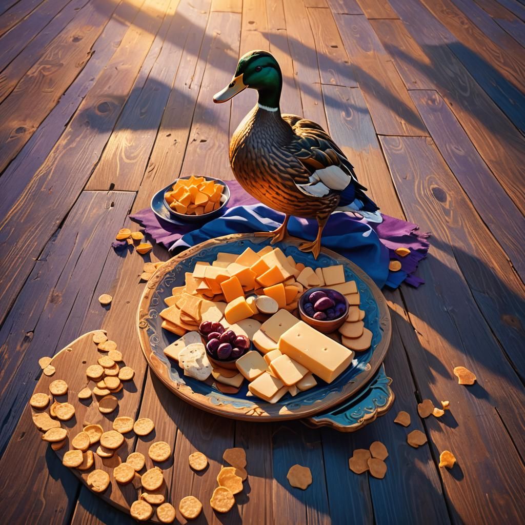 Duck and Cheese Platter: Fantasy Concept Art