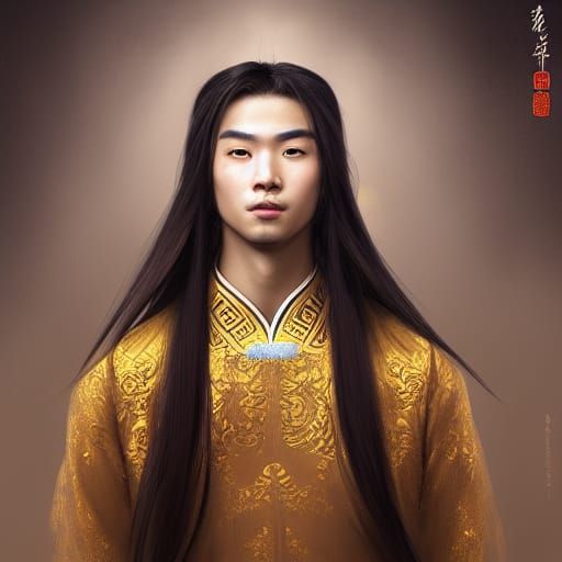 Young Man in Traditional Dress: Artstation Portrait