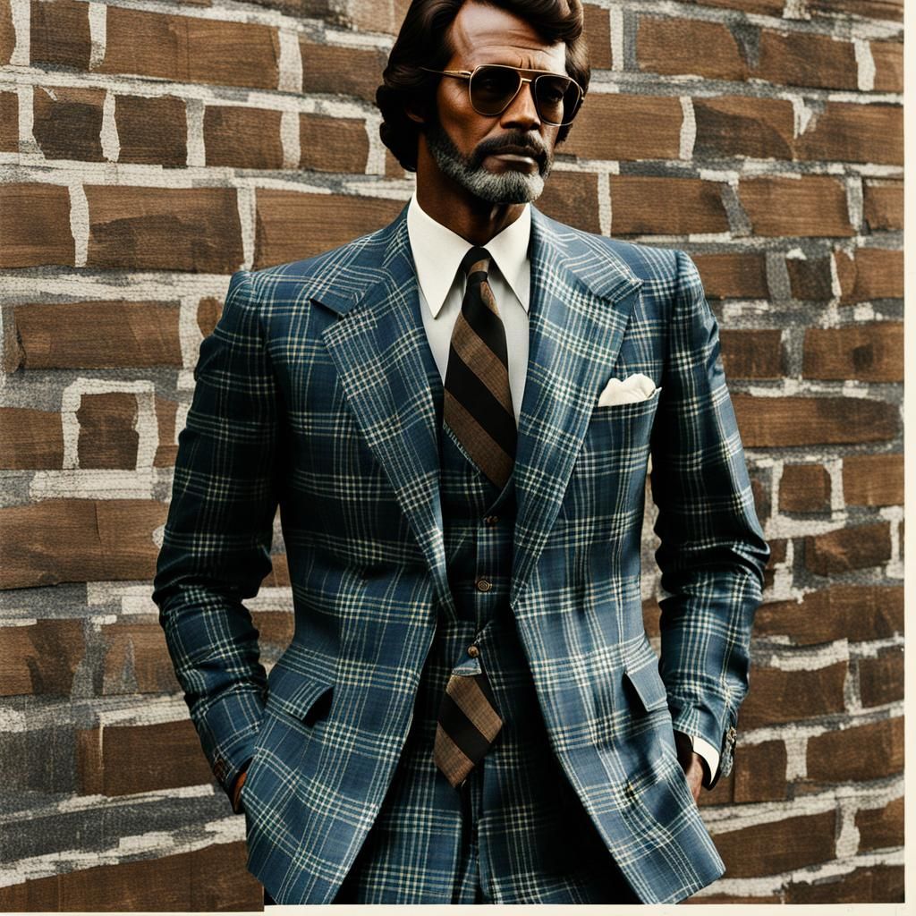 1970s Plaid Suit: Vintage Men's Fashion