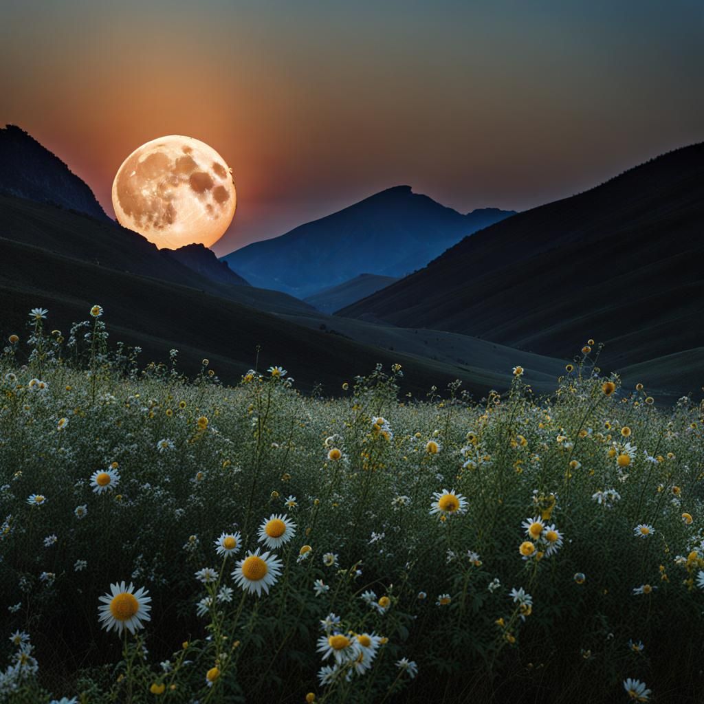 Werewolf on the Moon: A Surreal Lunar Scene