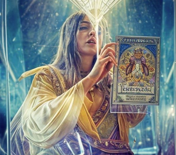 Ethereal Tarot Reader Reveals Mystical Card