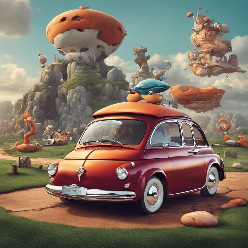 Flintstones Meets Jetsons: A Fiat 500 Mashup