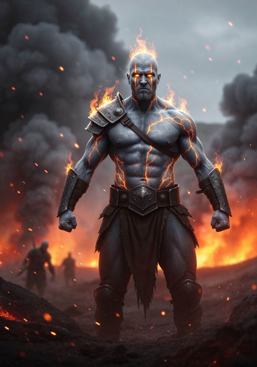 Magma Warrior in Scorched Battlefield