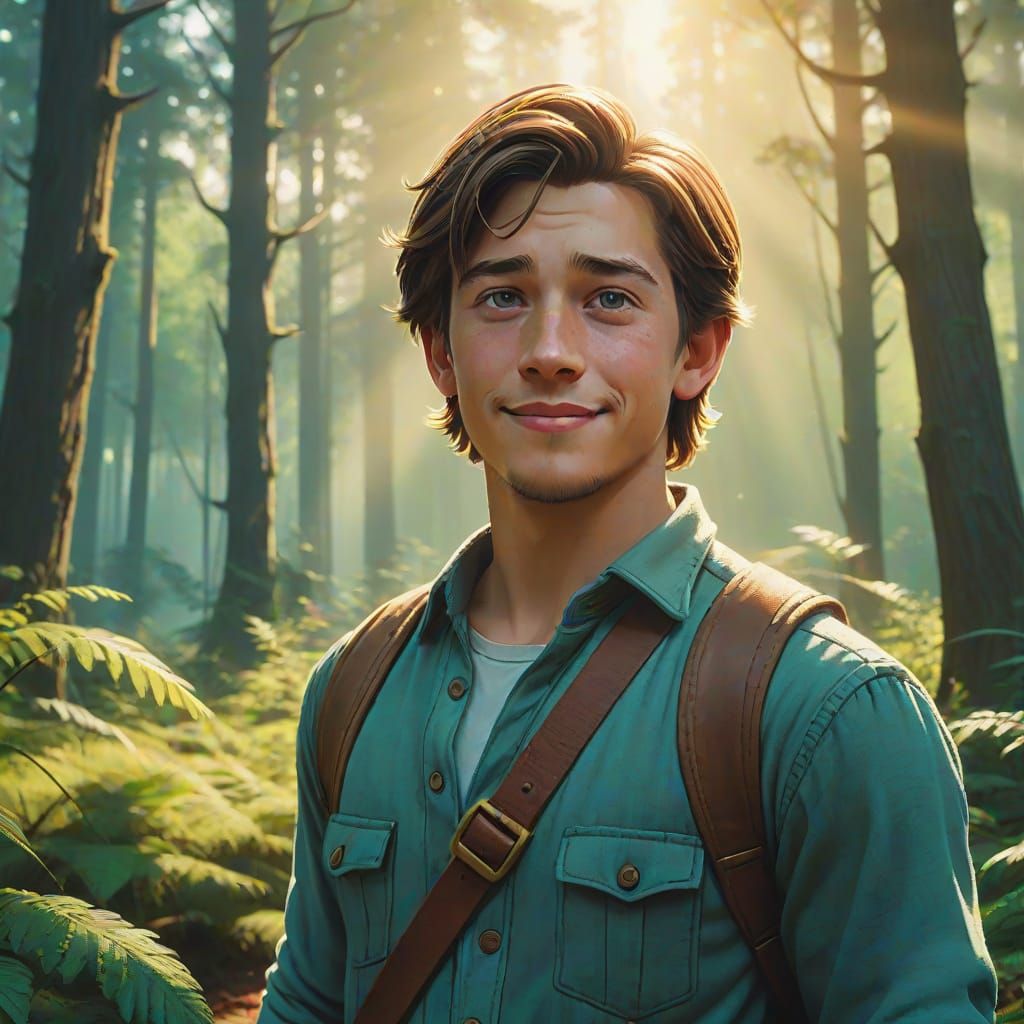 Milo Manheim as Flynn Rider in a Breathtaking Cinematic Fore...