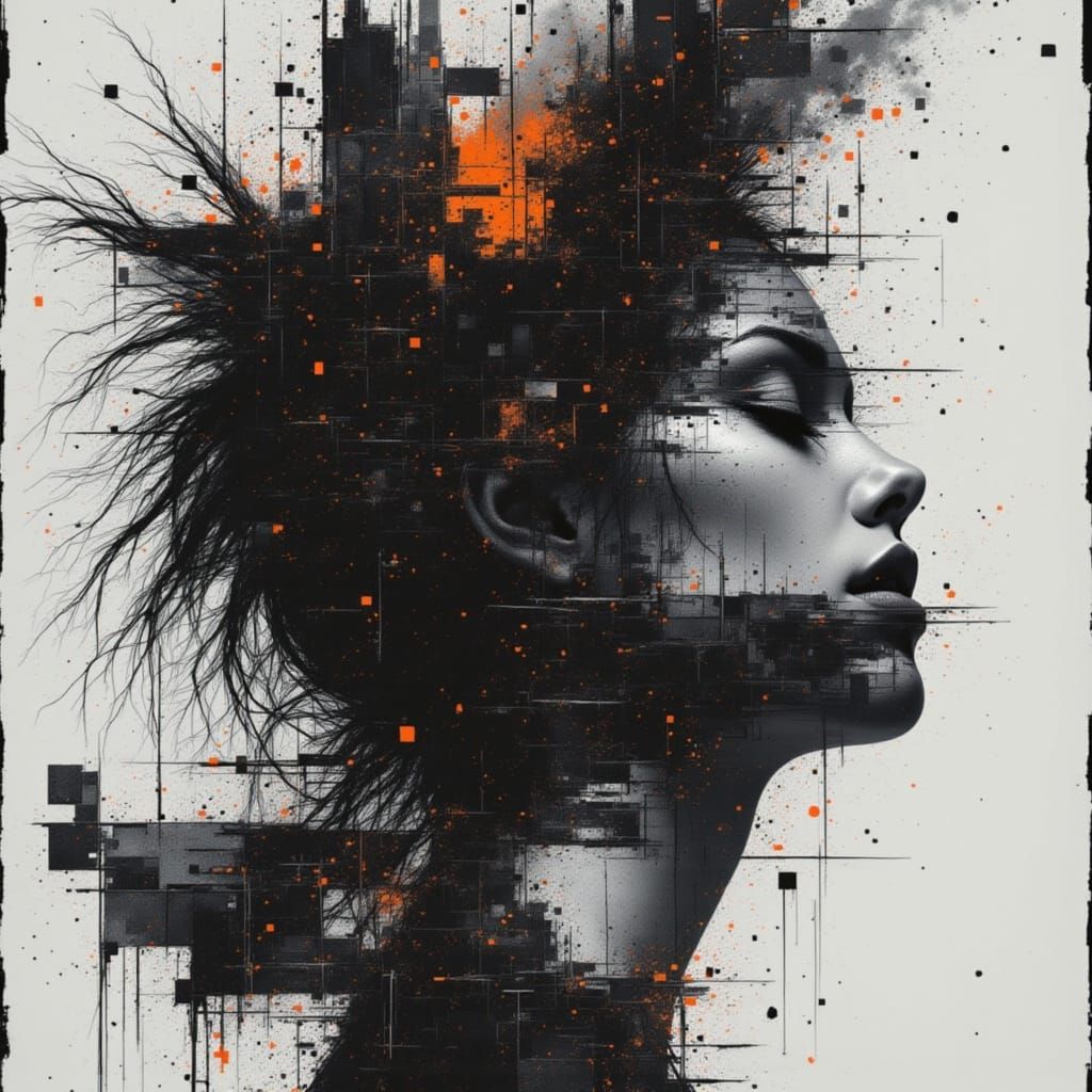 Woman Lost in a Void of Despair