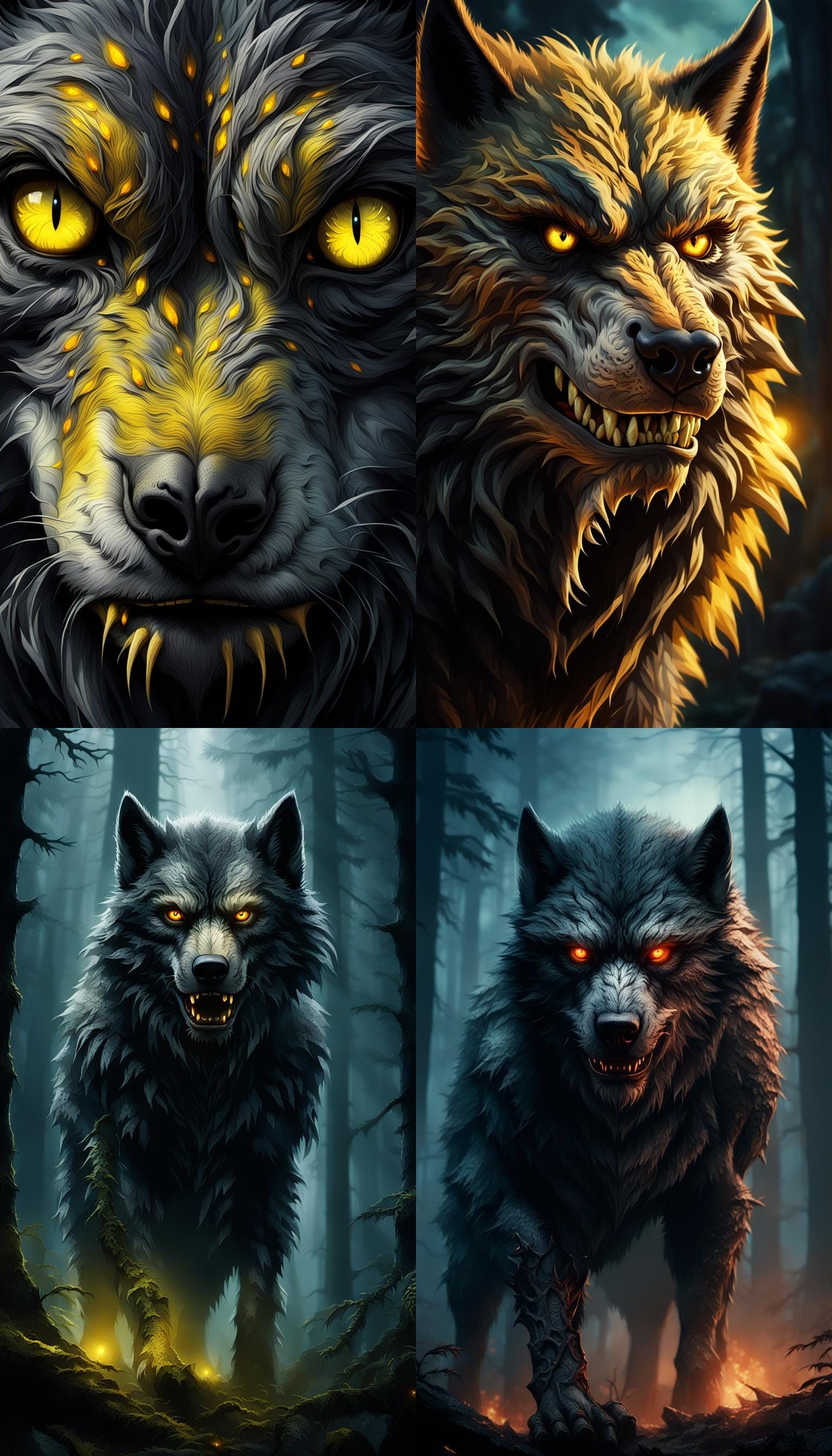 Intense Rogue Werewolf Stares at Viewer