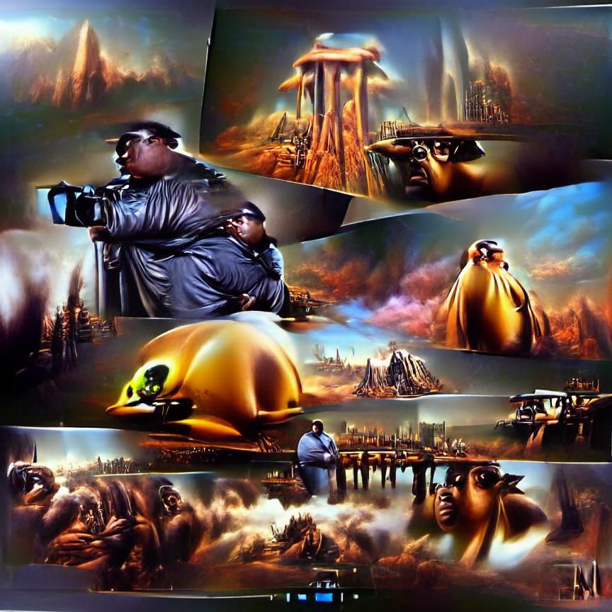 Biggie Smalls 8K 3D: Matte Painting Concept Art